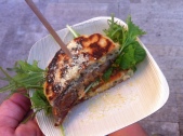 State Bird Provisions made a corn cake sandwich with pork belly inside